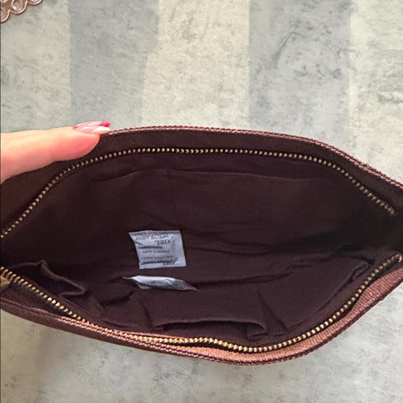 Portland Leather Brown Canvas Pouch and Leather Wallet Set - Picture 4 of 4